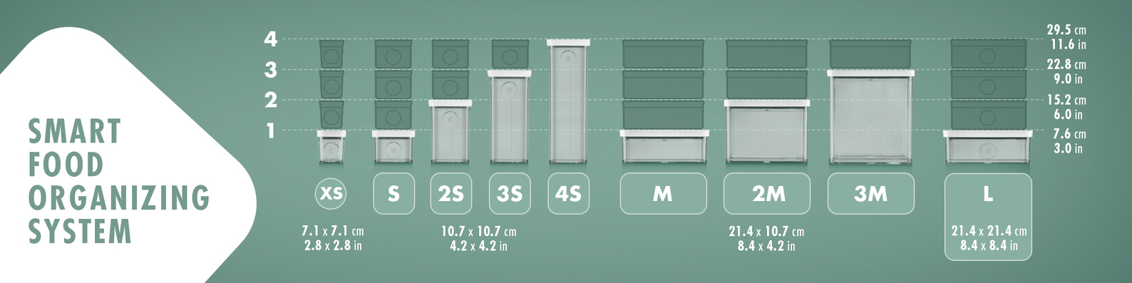 Zwilling storage container sizes