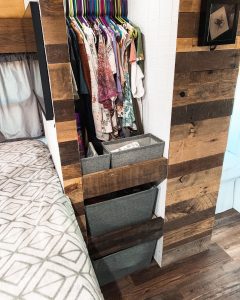 Skoolie closet idea